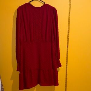 BCBG Paris Long Sleeve Red Dress